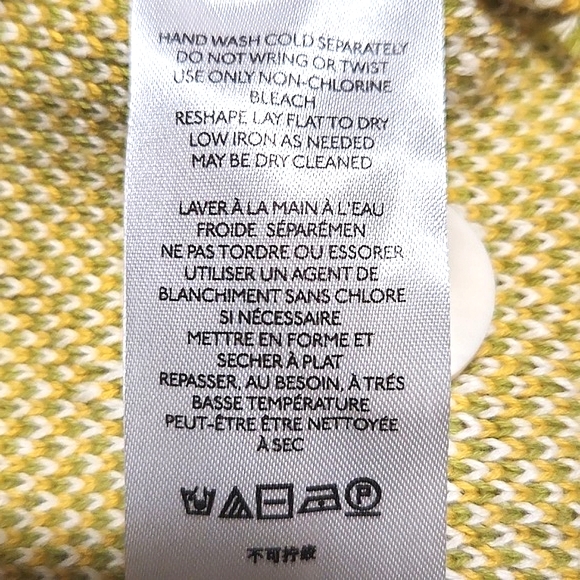 Maeve Anthropology Tropical Pineapple Knit 100% Cotton Cardigan Size M Like New - Picture 11 of 14